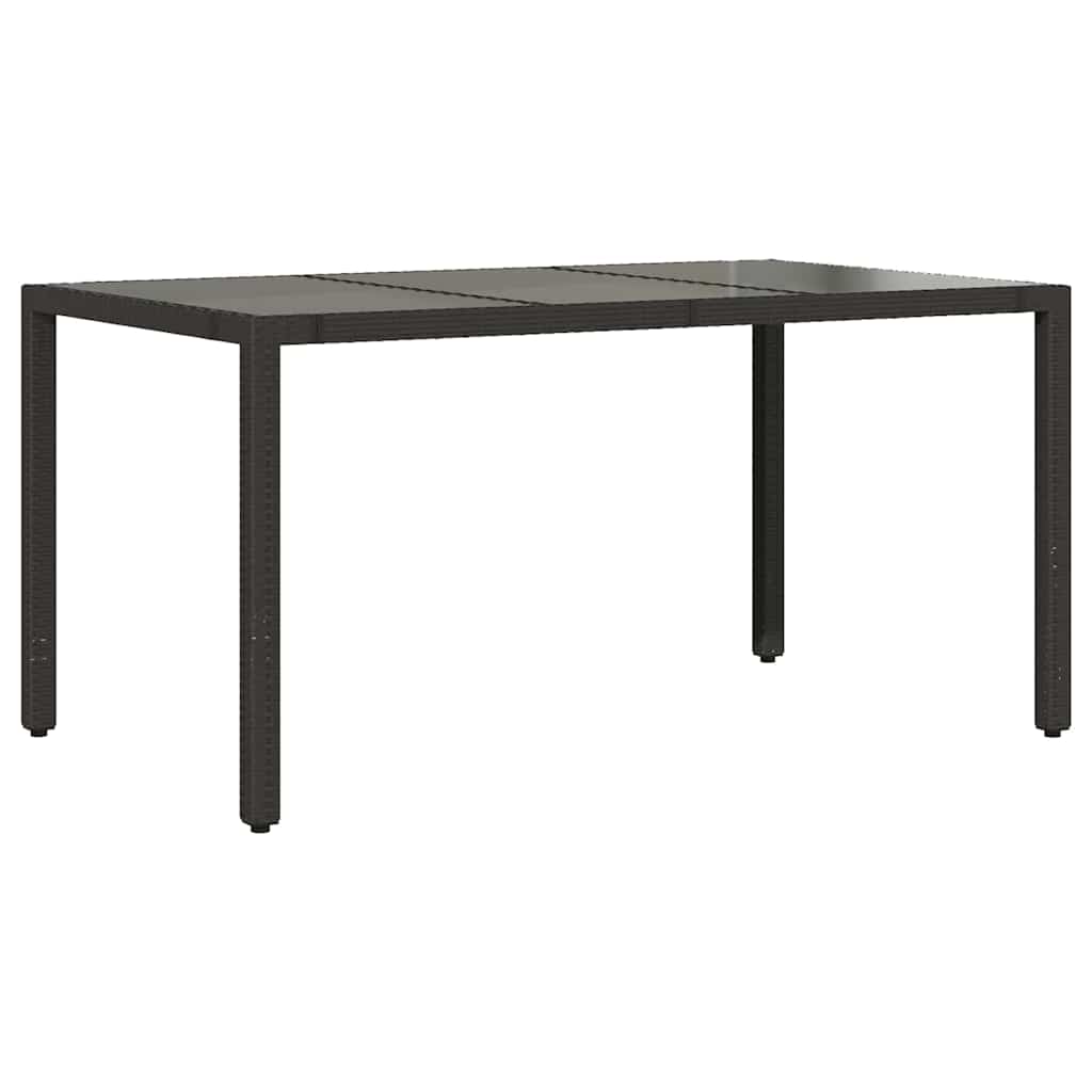 Conjunto de Comedor de Jardín 7 pcs Negro ratán sintético