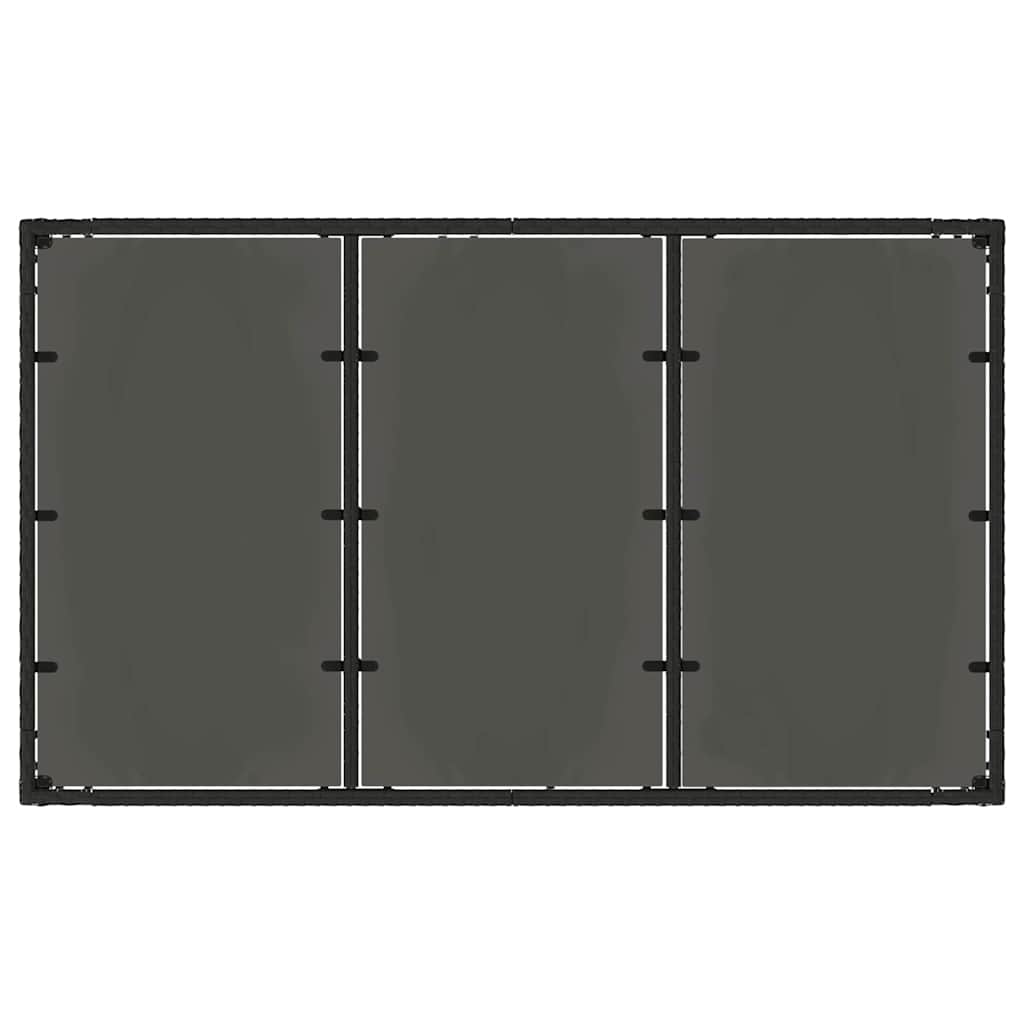 Conjunto de Comedor de Jardín 7 pcs Negro ratán sintético