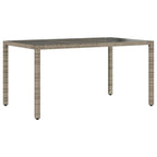 Conjunto de Comedor de Jardín 7 pcs Gris ratán sintético