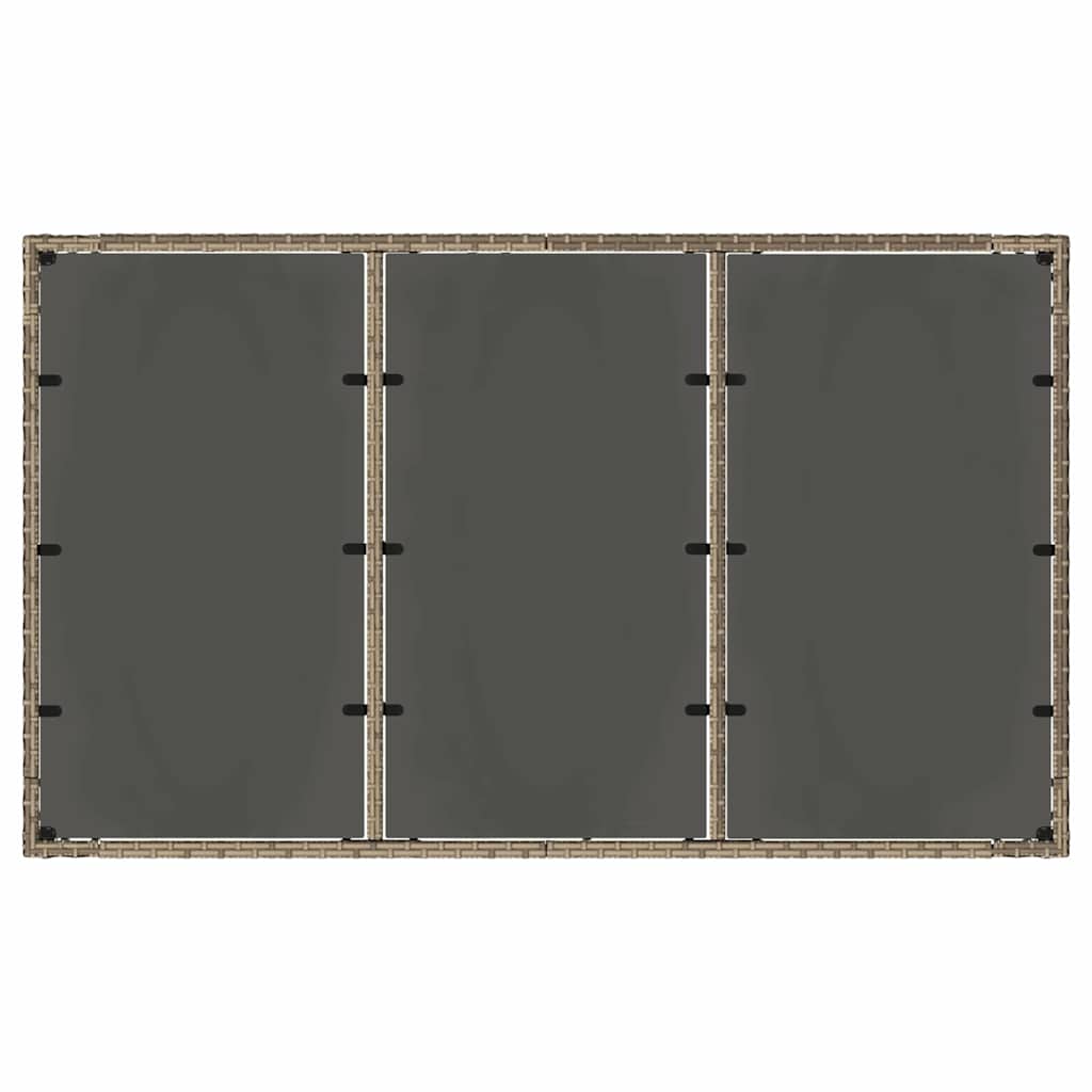Conjunto de Comedor de Jardín 7 pcs Gris ratán sintético