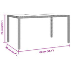 Conjunto de Comedor de Jardín 7 pcs Beige ratán sintético