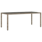 Conjunto de Comedor de Jardín 9 pcs Gris ratán sintético