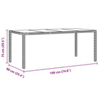 Conjunto de Comedor de Jardín 9 pcs Gris ratán sintético