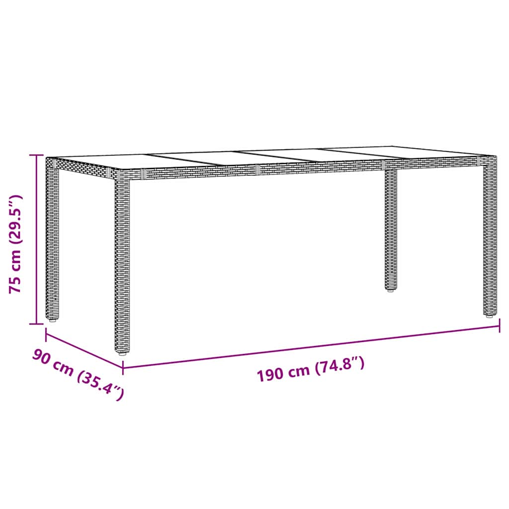 Conjunto de Comedor de Jardín 9 pcs Gris ratán sintético