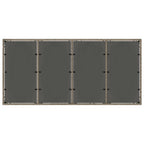 Conjunto de Comedor de Jardín 9 pcs Gris ratán sintético