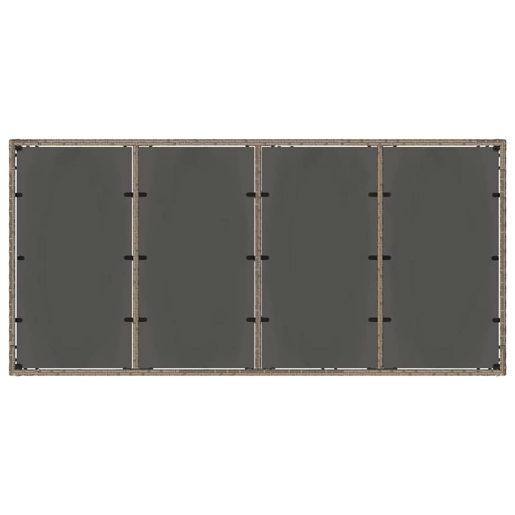 Conjunto de Comedor de Jardín 9 pcs Gris ratán sintético