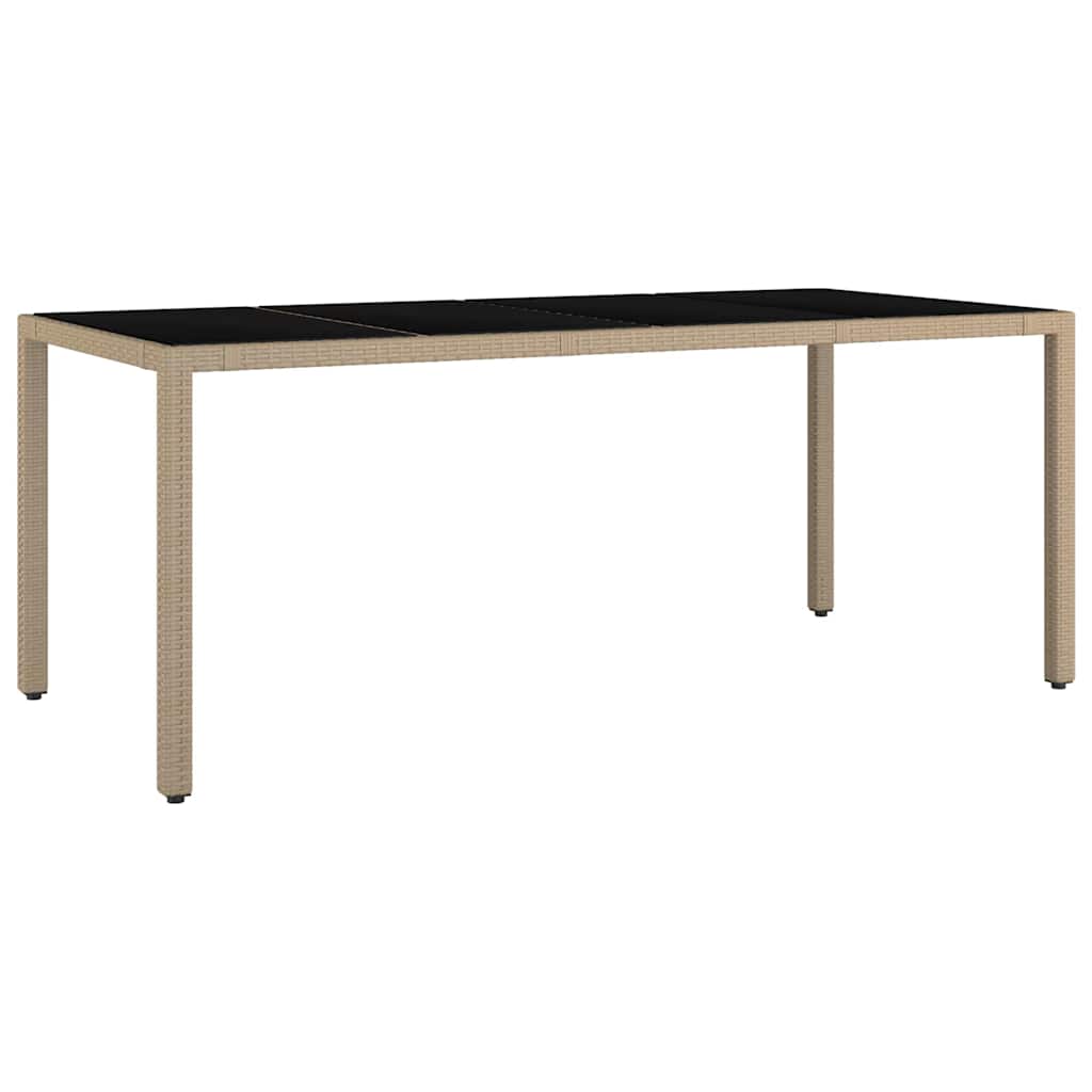 Conjunto de Comedor de Jardín 9 pcs Beige ratán sintético
