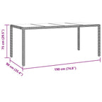 Conjunto de Comedor de Jardín 9 pcs Beige ratán sintético