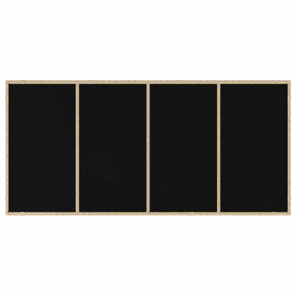Conjunto de Comedor de Jardín 9 pcs Beige ratán sintético