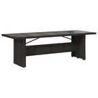 Conjunto de Comedor de Jardín 9 pcs Negro ratán sintético