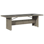 Conjunto de Comedor de Jardín 9 pcs Gris ratán sintético