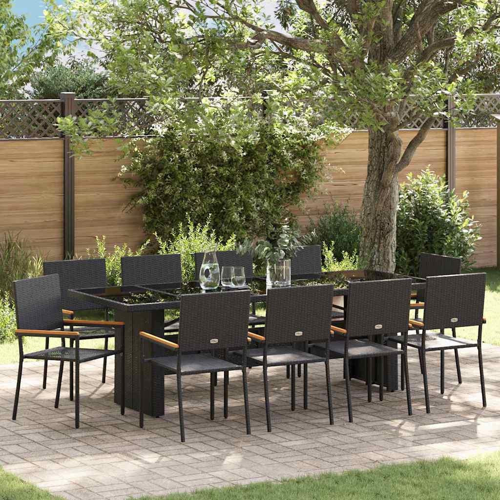 Conjunto de Comedor de Jardín 11 pcs Antracita