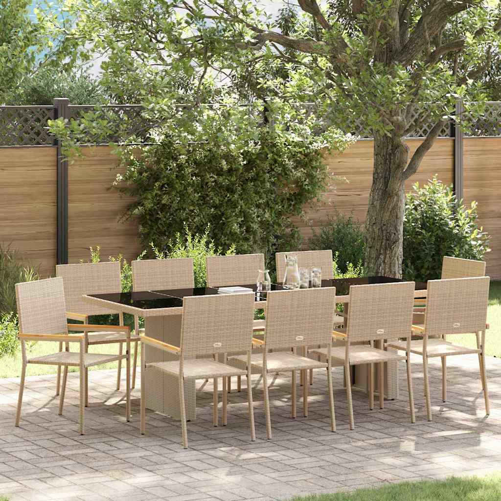 Conjunto de Comedor de Jardín 11 pcs Antracita