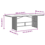 Conjunto de Comedor de Jardín 7 pcs Beige ratán sintético