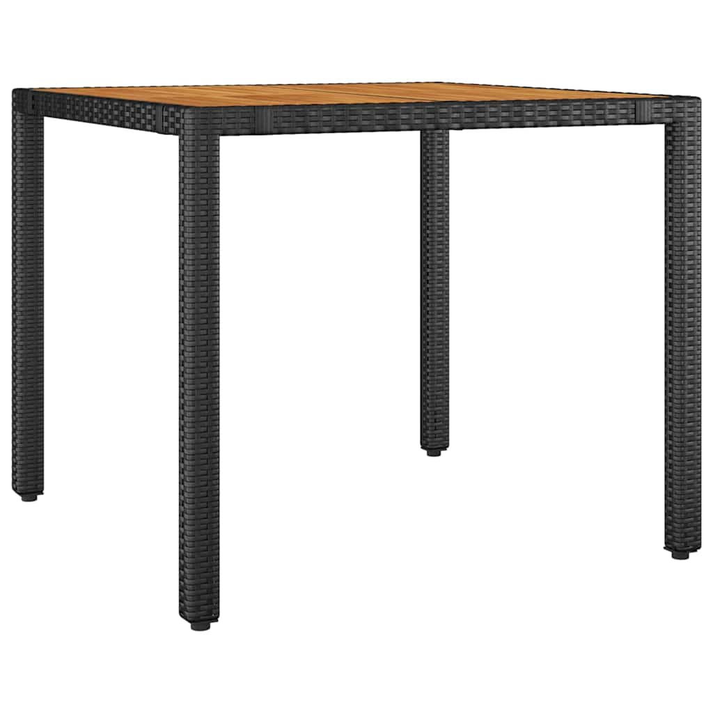 Conjunto de Comedor de Jardín 3 pcs Negro y Marrón