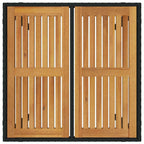 Conjunto de Comedor de Jardín 3 pcs Negro y Marrón