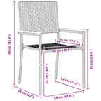 Conjunto de Comedor de Jardín 3 pcs Gris y marrón