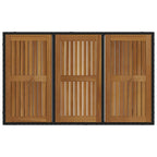 Conjunto de Comedor de Jardín 7 pcs Negro y Marrón