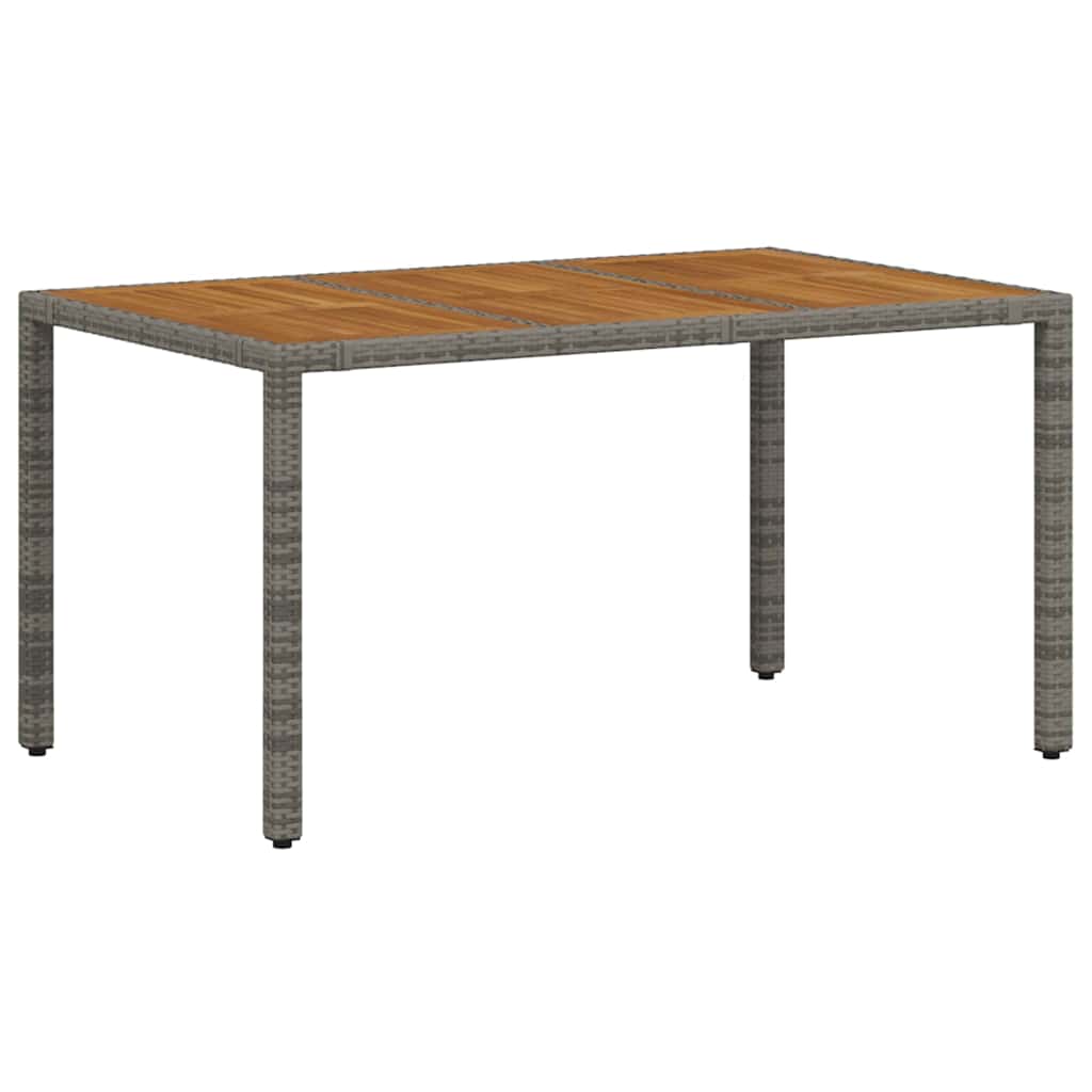 Conjunto de Comedor de Jardín 7 pcs Gris y marrón