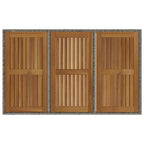 Conjunto de Comedor de Jardín 7 pcs Gris y marrón