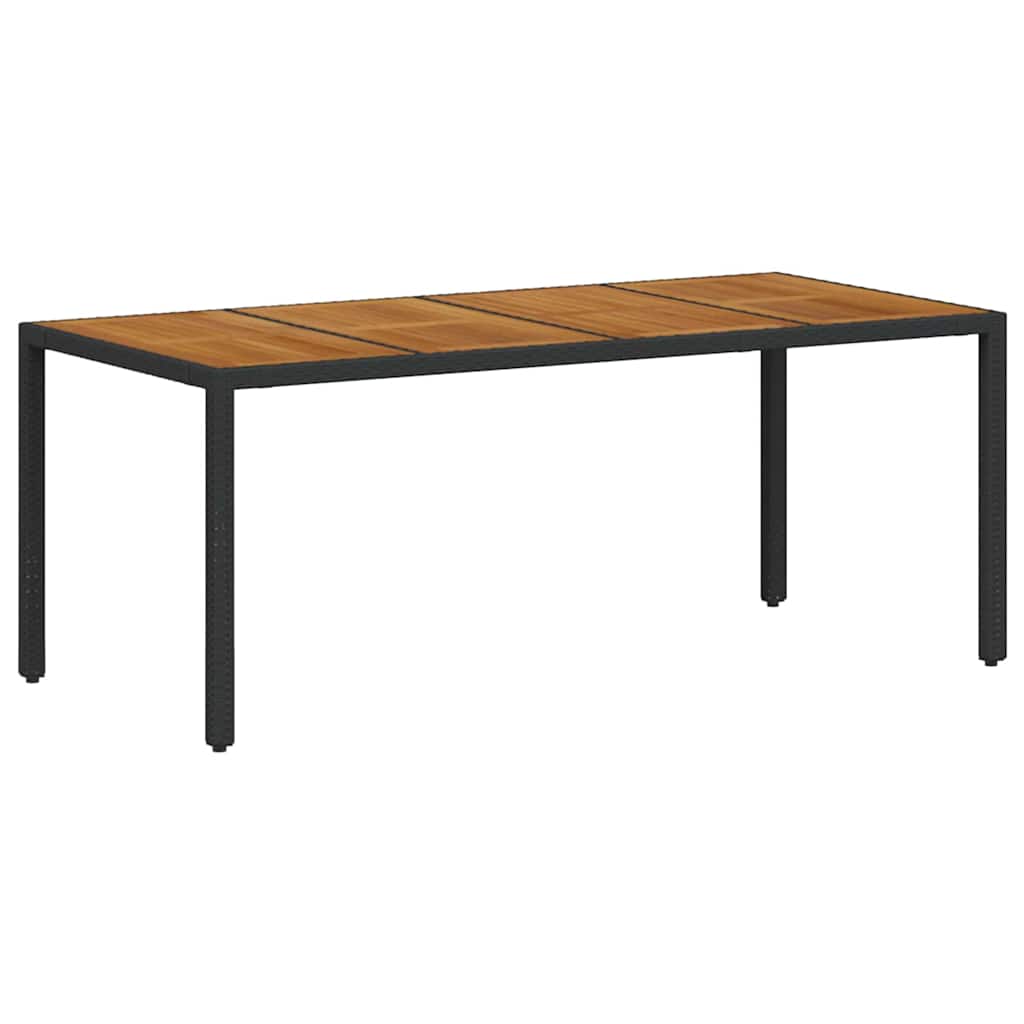 Conjunto de Comedor de Jardín 9 pcs Negro y Marrón