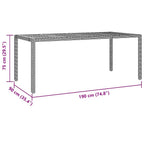 Conjunto de Comedor de Jardín 9 pcs Negro y Marrón