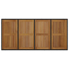 Conjunto de Comedor de Jardín 9 pcs Negro y Marrón