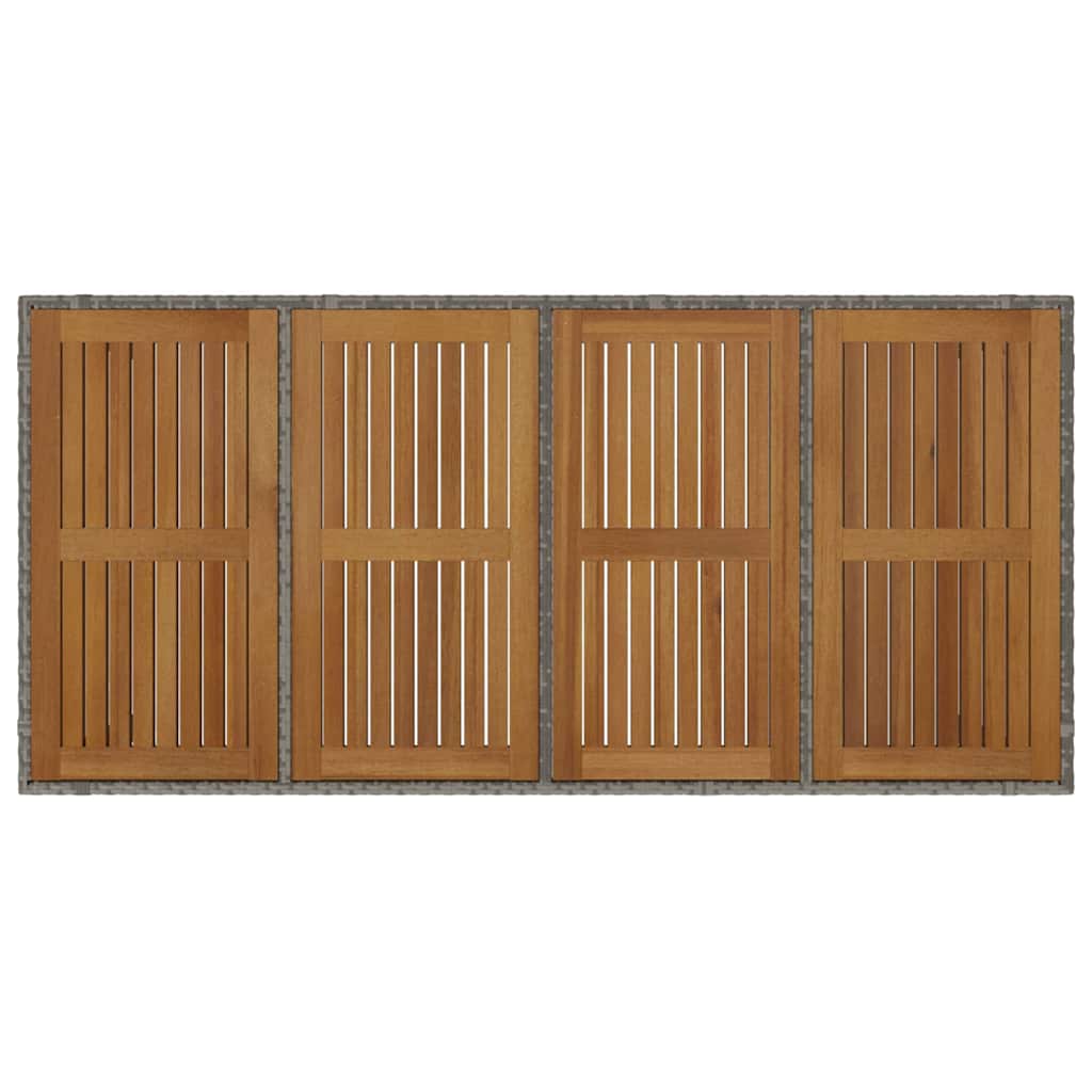 Conjunto de Comedor de Jardín 9 pcs Gris y marrón