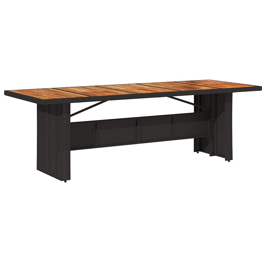 Conjunto de Comedor de Jardín 9 pcs Negro y Marrón