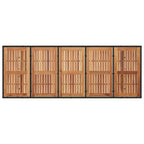 Conjunto de Comedor de Jardín 9 pcs Negro y Marrón