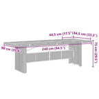 Conjunto de Comedor de Jardín 9 pcs Gris y marrón
