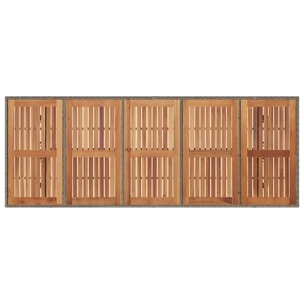 Conjunto de Comedor de Jardín 11 pcs Gris y marrón
