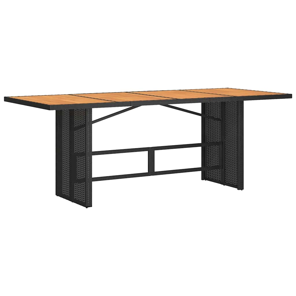 Conjunto de Comedor de Jardín 7 pcs Negro y Marrón
