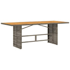 Conjunto de Comedor de Jardín 7 pcs Gris y marrón