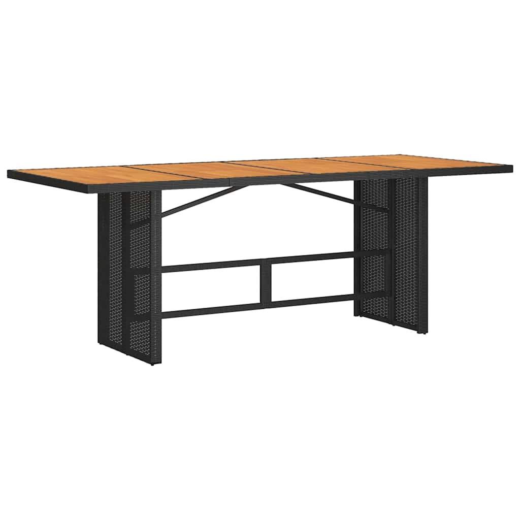Conjunto de Comedor de Jardín 9 pcs Negro y Marrón