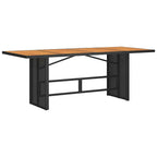 Conjunto de Comedor de Jardín 9 pcs Negro y Marrón