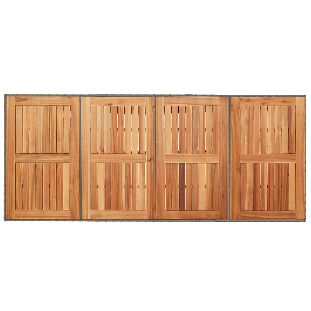 Conjunto de Comedor de Jardín 9 pcs Gris y marrón
