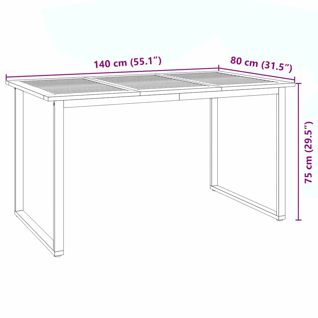 Conjunto de Comedor de Jardín 5 pcs Negro