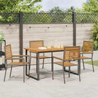 Conjunto de Comedor de Jardín 5 pcs Gris