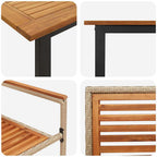 Conjunto de Comedor de Jardín 5 pcs Beige