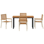 Conjunto de Comedor de Jardín 5 pcs Beige