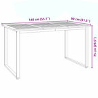 Conjunto de Comedor de Jardín 5 pcs Beige