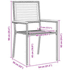 Conjunto de Comedor de Jardín 9 pcs Gris