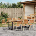 Conjunto de Comedor de Jardín 9 pcs Beige