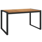 Conjunto de Comedor de Jardín 5 pcs Beige y Marrón