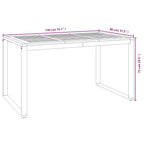 Conjunto de Comedor de Jardín 5 pcs Beige y Marrón