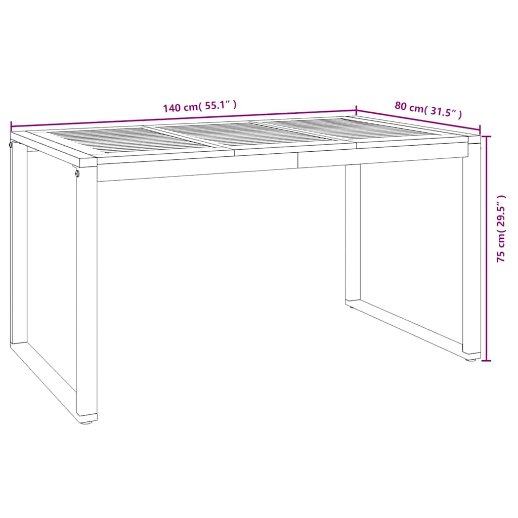 Conjunto de Comedor de Jardín 5 pcs Beige y Marrón