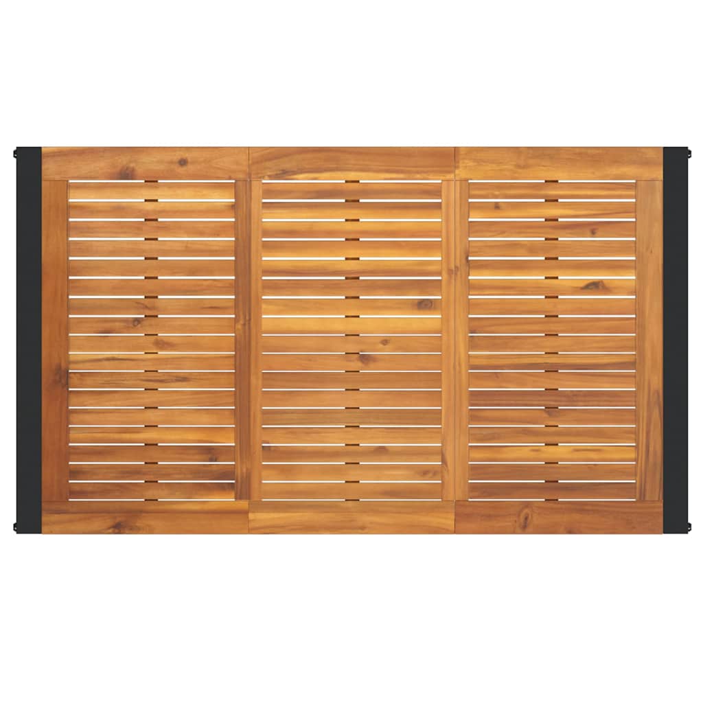 Conjunto de Comedor de Jardín 5 pcs Beige y Marrón