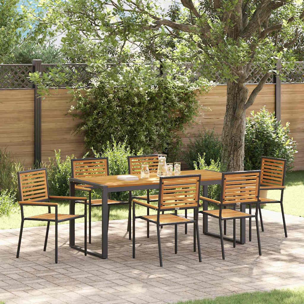 Conjunto de Jantar de Jardim 5 pçs Bege e Castanho