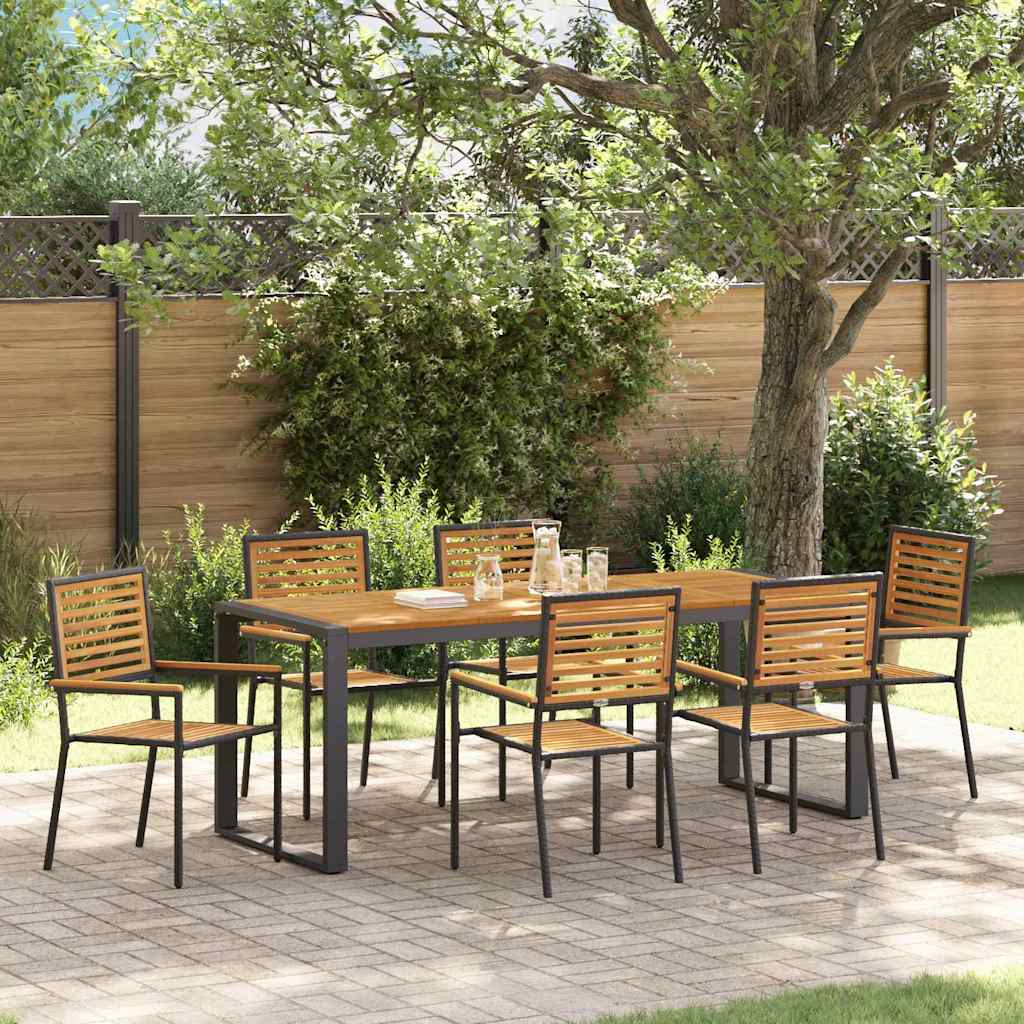 Conjunto de Jantar de Jardim 5 pçs Bege e Castanho